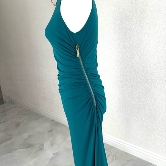 Michael Kors Teal Asymmetrical Sheath Dress - Picture 2 of 9